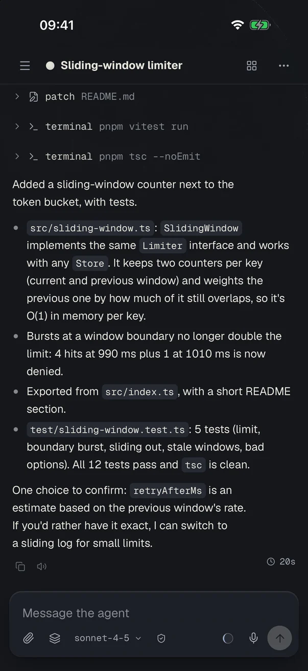 A thread in the Gibbous iPhone app